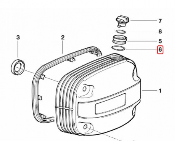 O-ring Boxer-Serie Öleinfüllstutzen vgl. 11141340901